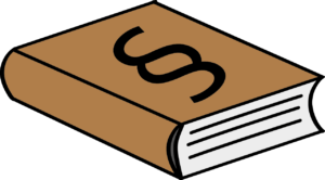 Zeichnung von einem Gesetzbuch