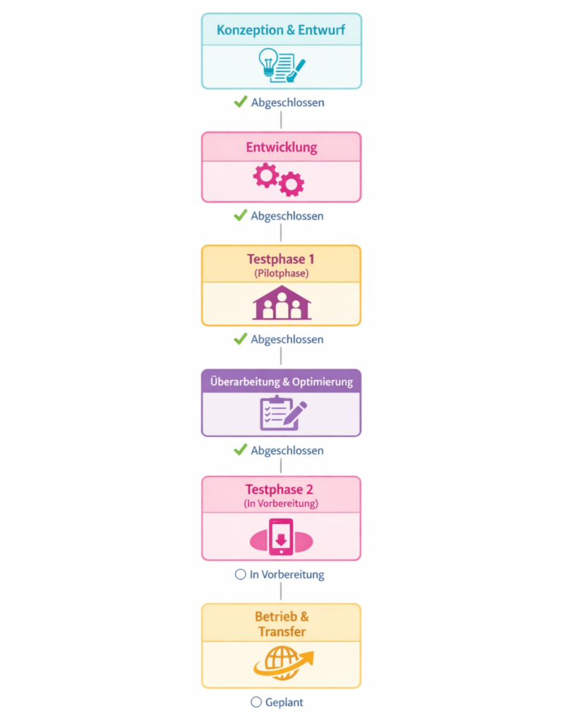Verlaufsgrafik des Projektablaufs
